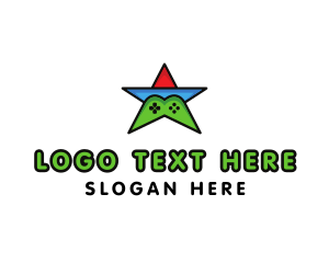 Stellar - Arcade Star Gaming Controller logo design