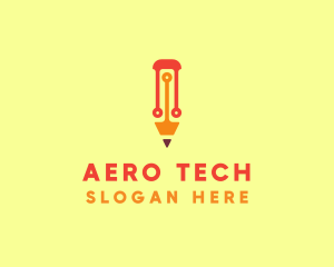 Electronic Tech Pencil  logo design