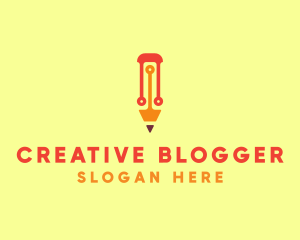 Blogger - Electronic Tech Pencil logo design