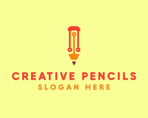 Electronic Tech Pencil  logo design