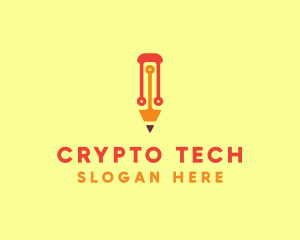 Electronic Tech Pencil  logo design