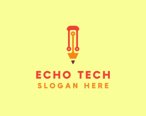 Electronic Tech Pencil  logo design