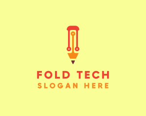 Electronic Tech Pencil  logo design