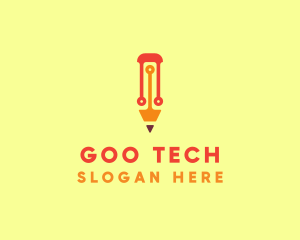 Electronic Tech Pencil  logo design