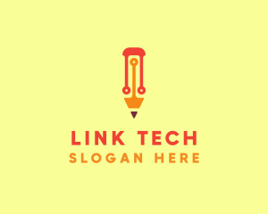 Electronic Tech Pencil  logo design