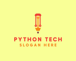 Electronic Tech Pencil  logo design