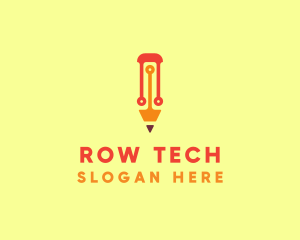 Electronic Tech Pencil  logo design