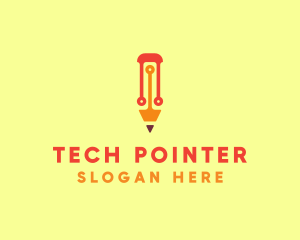 Electronic Tech Pencil  logo design