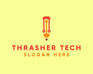 Electronic Tech Pencil  logo design