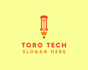 Electronic Tech Pencil  logo design