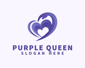 Purple Heart Hand logo design