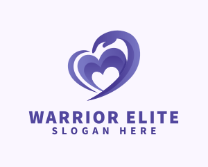 Social Welfare - Purple Heart Hand logo design