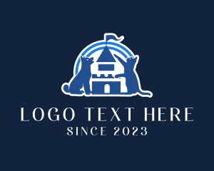 Pet Animal Castle  logo design