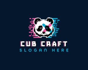 Cub - Panda Gaming Glitch logo design