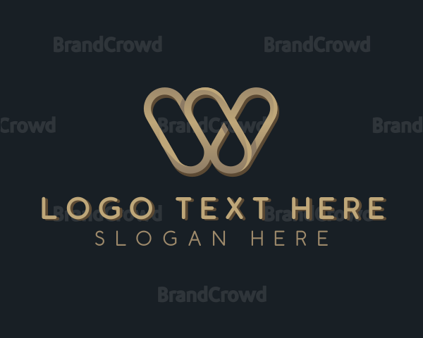 Luxury Designer Boutique Letter W Logo