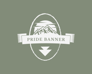 Rustic Alpine Banner logo design