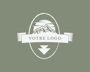 Camping - Rustic Alpine Banner logo design