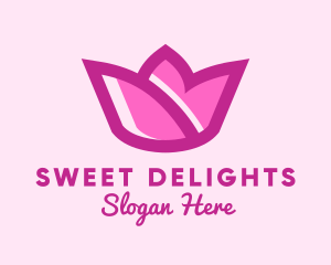 Pink Tulip Flower logo design