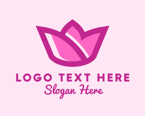 Princess - Pink Tulip Flower logo design