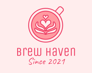 Pink Coffee Lover logo design