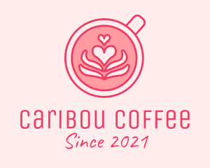 Pink Coffee Lover logo design