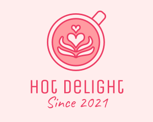 Pink Coffee Lover logo design