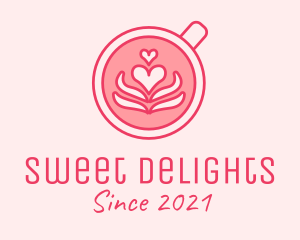 Pink Coffee Lover logo design