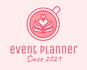 Hot Coffee - Pink Coffee Lover logo design