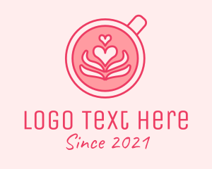 Heart - Pink Coffee Lover logo design