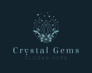 Jewel Diamond Flowers logo design