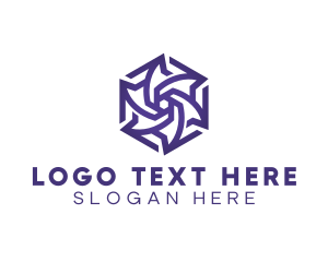 Polygon Flower Shuriken Logo