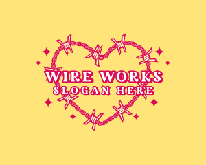 Wire - Wire Heart Love logo design