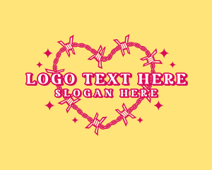 Dating - Wire Heart Love logo design