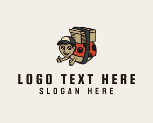Box - Ladybug Man Delivery logo design