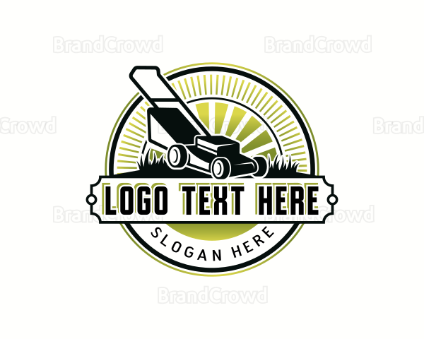 Trimmer Mowing Gardening Logo