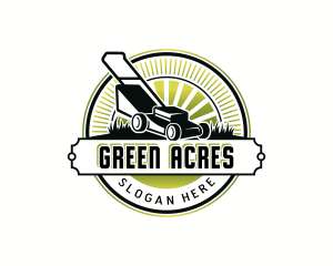 Mowing - Trimmer Mowing Gardening logo design