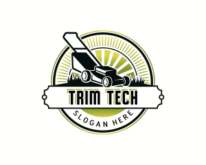 Trimmer - Trimmer Mowing Gardening logo design