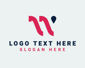 Navigator - Location Pin Letter W logo design