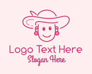 Cute Elegant Lady  Logo