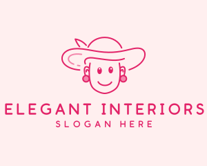 Cute Elegant Lady  logo design