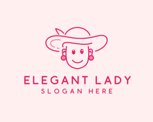 Cute Elegant Lady  logo design