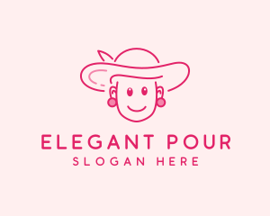 Cute Elegant Lady  logo design