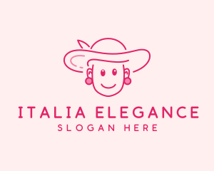 Cute Elegant Lady  logo design