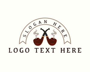 Cigar Smoking Pipe Logo