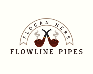 Cigar Smoking Pipe logo design