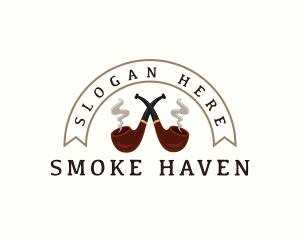 Cigar Smoking Pipe logo design