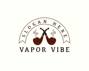 Cigar Smoking Pipe logo design