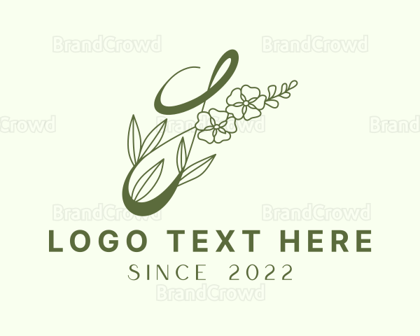 Green Floral Beauty Logo