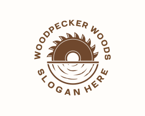 Saw Wood Construction logo design