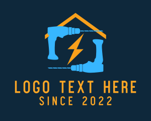 Electrical - Power Drill Home Repair logo design